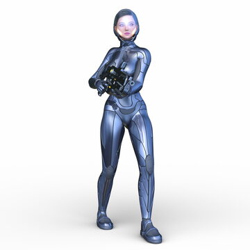 女性戦士　3DCGレンダリング