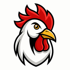 Rooster or chicken head mascot logo illustration Vector, illustration