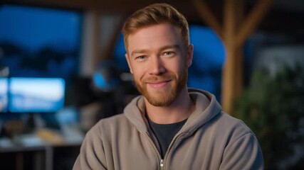 Director of photography smiling with quiet pride as footage plays — symbolizing emotional reward, teamwork, and the passion behind every frame in professional filmmaking. cinematic color