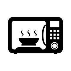 Microwave Oven Icon – Kitchen Appliance Symbol, Heating and Cooking Sign