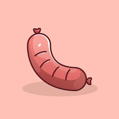 Cute Colorful Sausage Vector Illustration for Food Branding and Cartoon Design