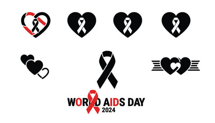 Black & White HIV Prevention Symbol Vector Icons1