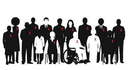 Black & White HIV Prevention Symbol Vector Icons1