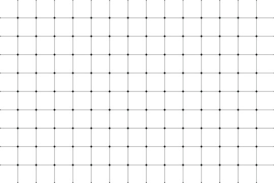 Simple abstract black and white grid pattern with plus signs and dots representing a mathematical or technical diagram for data visualization or coordinate system concept vector illustration