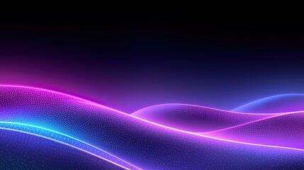 Neon Electric Wave Blue Energy Flow Background