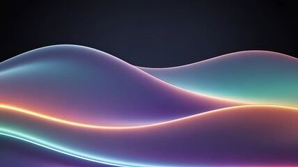 Neon Electric Wave Blue Energy Flow Background
