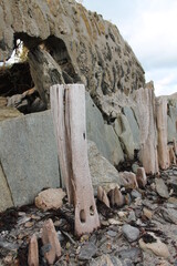 Fototapeta premium Ancienne Protection de la côte Normande
