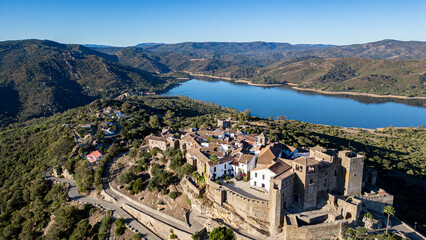 White village of Castillo de Castellar de la Frontera, Spain