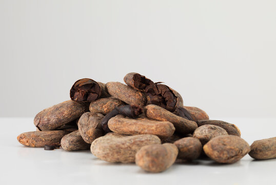 Still life of cocoa beans