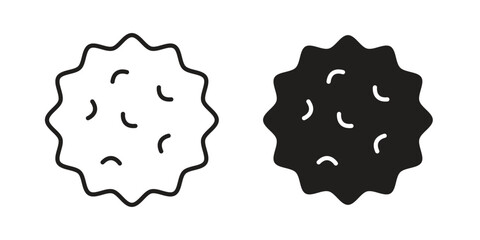 Massage ball icon illustration, thin line vector, web design sign,