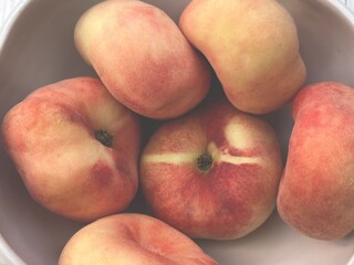 Fresh fig peaches close up