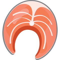 Raw Salmon Steak Isolated on Transparent Background Slice of Fresh Fish Ready for Cooking and Healthy Eating