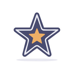 Illustration of a Star in a Star Shape with Shadow