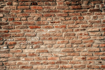 Old brick wall background. Old grunge brickwork