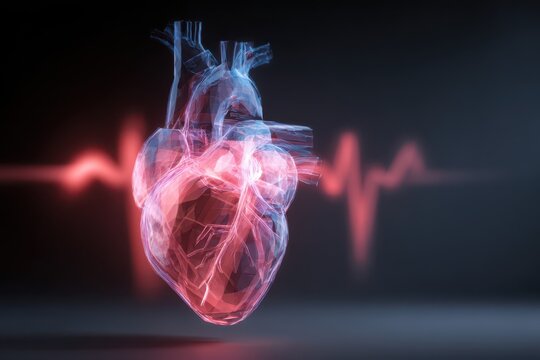 Concetto Astratto del Defibrillatore: Simbologia del Cuore e Battito per Formazione Medica