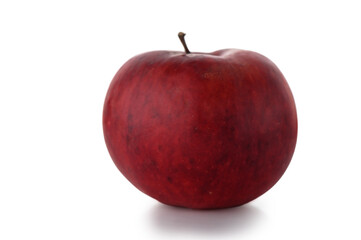 Red apple on white background