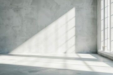 Obraz premium Bright and minimalistic interior with sunlight streaming in