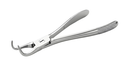 Dental extraction forceps instrument isolated PNG with Transparent Background
