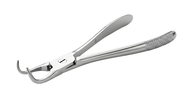 Dental extraction forceps instrument isolated PNG with Transparent Background