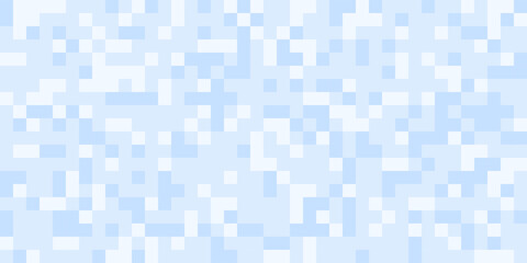 Winter snow pixel art light blue 8-bit mosaic tiles pattern. Retro computer game water texture