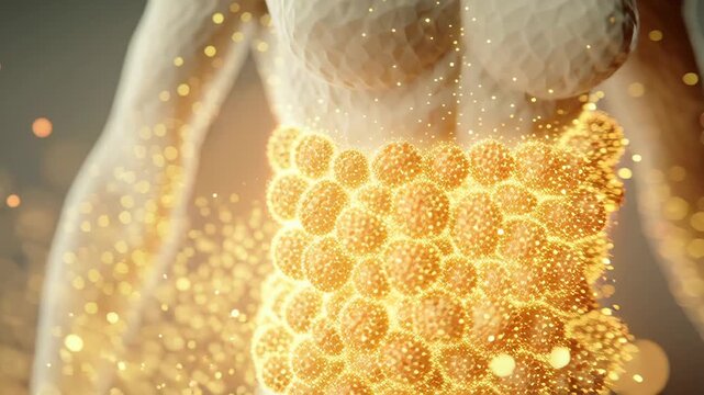 Fat Cells Dissolving Weight Loss Transformation Animation