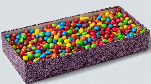 Colorful Box of Crunchy Sweet Treats: Wonka Nerds Candy with a Rainbow of Flavors