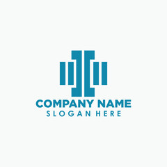 letter I simple logo design template, abstract icon design