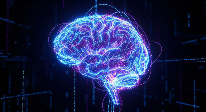 Dynamic neural network visualization sparks innovation and complex thought processes in digital future - Powered by Adobe