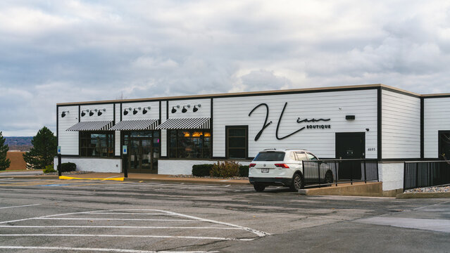 New Hartford, NY - Nov 18, 2025: Wide view of J. Liam Boutique, a fashion-forward retail store based in New Hartford, NY, offering curated apparel, accessories, and home goods for women and men