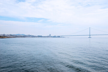 明石海峡大橋のある風景