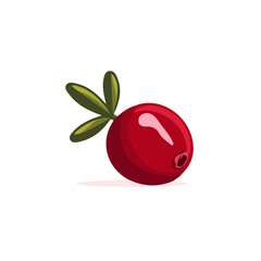 A_Simple_flat_2D_icon_of_a_cranberry_isolated_on_a_whit_simple illustration with EPS format design	