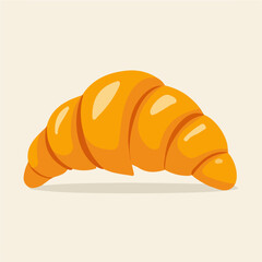 A_Simple_flat_2D_icon_of_a_croissant_isolated_on_a_whit_simple illustration with EPS format design	