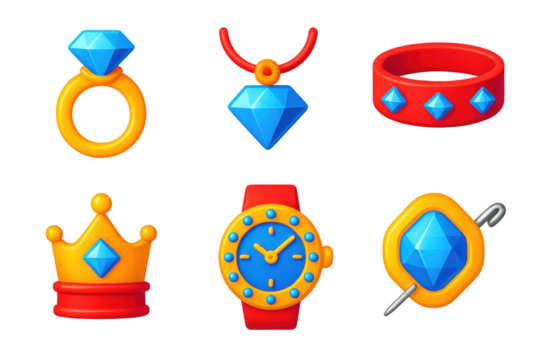 Collection of jewelry and accessories, including a watch, a ring, a necklace, and a bracelet