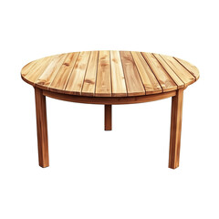 wooden table isolated on white