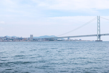 明石海峡大橋のある風景