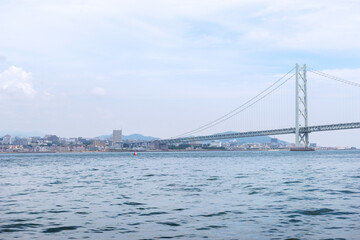 明石海峡大橋のある風景