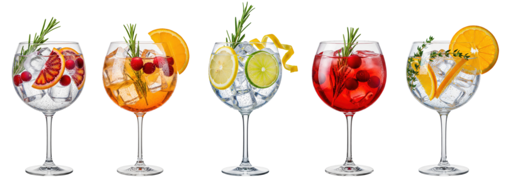 festive holiday gin tonic cocktails