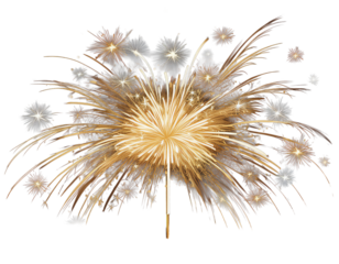 Holiday sparkler firework isolated PNG