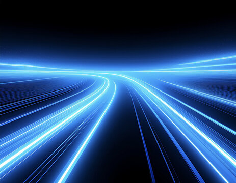 Neon blue light streak isolated PNG