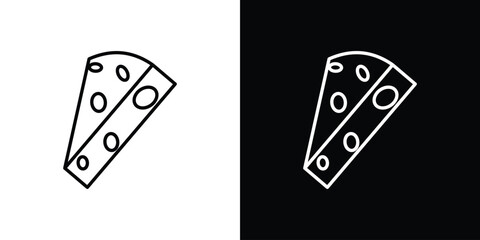 Parmesan icons pack. Set of black and white liner stroke symbols