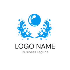 Logo Water Drop Splatter Business Vector Design Template