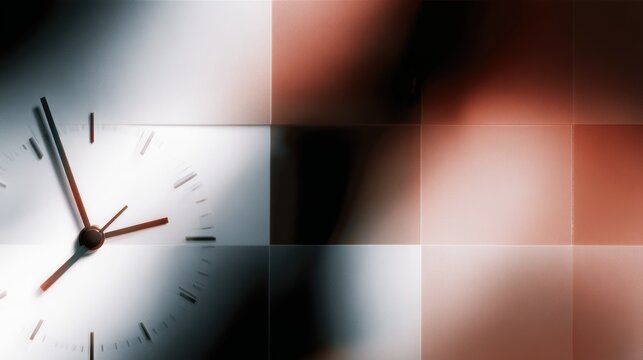 Scheduling and organization concept, blended clock and calendar graphic