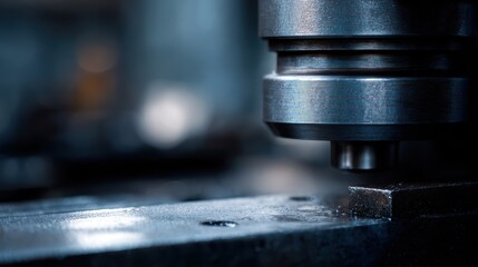 Industrial machine tool in a metal workshop