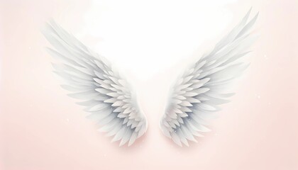 Obraz premium White angel wings feather texture background wallpaper