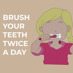 Dental Hygiene Illustration for Children