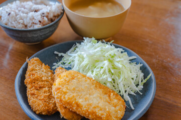 Japanese fried lunch set
