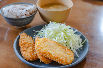 Japanese fried lunch set
