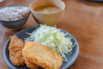 Japanese fried lunch set
