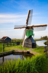 Old Windmill at Beautifull Zaanse Schans, Netherlands