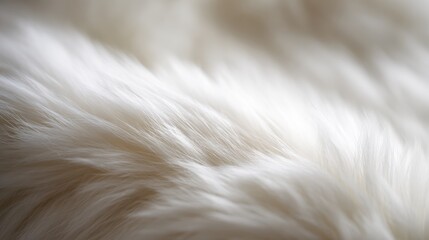 Close-up soft white feline fur
